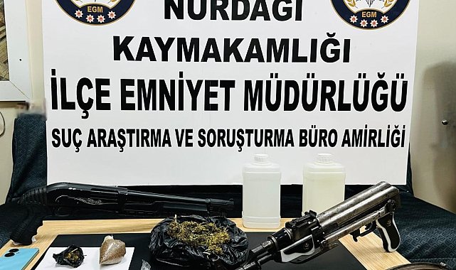 Gaziantep'te silah ve uyuşturucu operasyonu: 1 gözaltı