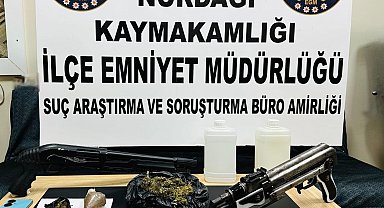 Gaziantep'te silah ve uyuşturucu operasyonu: 1 gözaltı