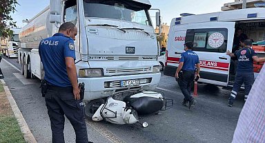 Gazipaşa'da tanker ile motosiklet çarpıştı: Anne ve 2 çocuğu yaralandı