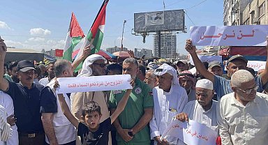 Gazzeliler, İsrail'in sivilleri göçe zorlama planına tepki için "Kefen Yürüyüşü" düzenledi