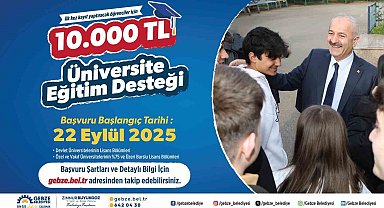 Gebze'de üniversite eğitim desteği 10 bin TL'ye çıkarıldı