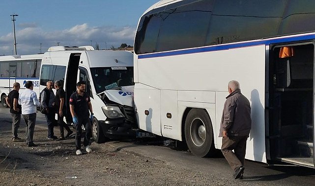 Gemlik'te zincirleme kaza: 9 işçi yaralandı