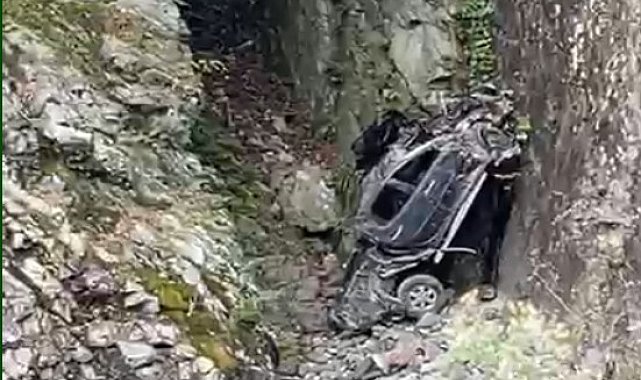 Giresun'da araç uçuruma yuvarlandı: 1 ölü, 1 yaralı