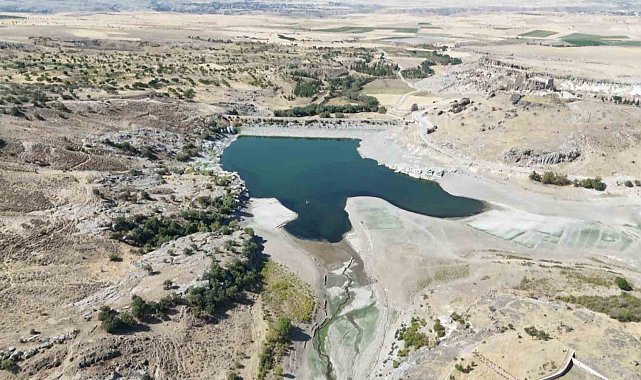 Güzelyurt Göletinde su seviyesi dörtte üç azaldı