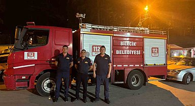 Hamsu Köprüsü'nde yaşanan toprak kayması sonrası itfaiye tedbir aldı