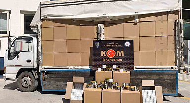 Hatay'da 2 milyon 760 bin adet gümrük kaçağı makaron ele geçirildi