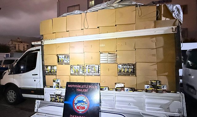 Hatay'da 2 milyon 900 bin adet gümrük kaçağı makaron ele geçirildi