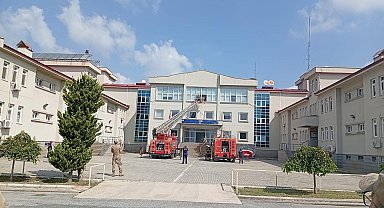 Hatay'da itfaiyeden Mehmetçiğe yangın eğitimi
