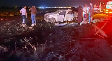 Hilvan'da takla atan otomobilde 3 kişi yaralandı