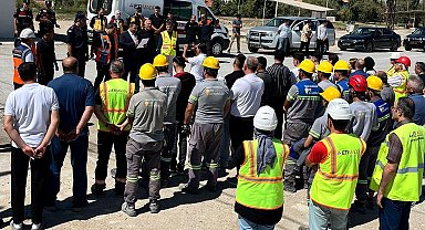 Hisarcık konsantratör tesislerinde yer üstü maden tatbikatı