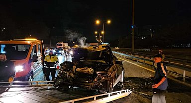 Hızlı sürücü başka otomobile arkadan çarptı, olay yerinden kaçtı: 1 yaralı