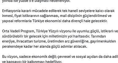İletişim Başkanı Duran: "Orta Vadeli Program, Türkiye Yüzyılı vizyonuyla uyumlu yol haritasıdır"