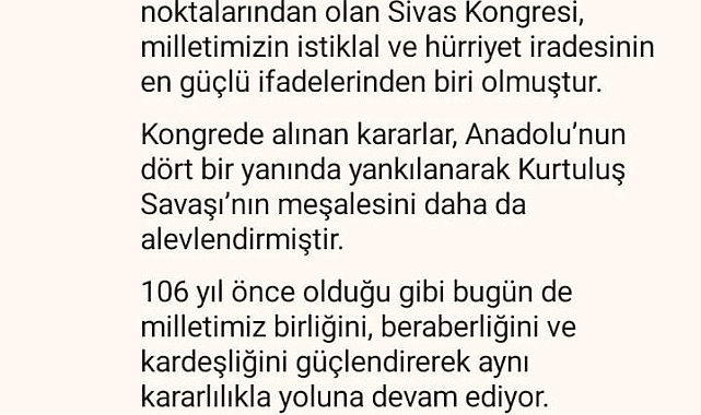 İletişim Başkanı Duran:"106 yıl önce olduğu gibi bugün de milletimiz birliğini, beraberliğini ve kardeşliğini güçlendirerek aynı kararlılıkla yoluna devam ediyor"