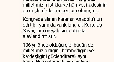 İletişim Başkanı Duran:"106 yıl önce olduğu gibi bugün de milletimiz birliğini, beraberliğini ve kardeşliğini güçlendirerek aynı kararlılıkla yoluna devam ediyor"