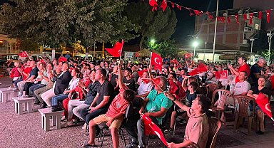 İncirliova'daki vatandaşlar, A Milli Basketbol Takımı maçını dev ekranda izledi