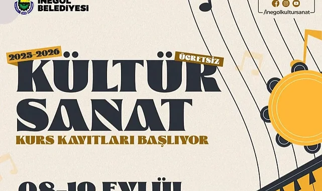 İnegöl Belediyesi'nin kültür sanat kurslarında kayıtlar başladı