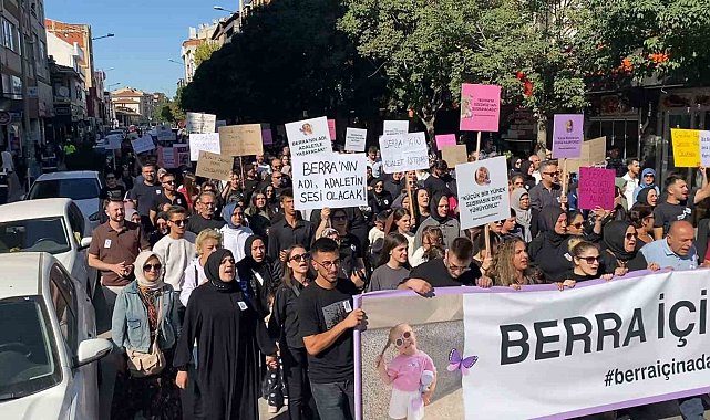 İnegöl'de kreşteki havuzda boğulan Berra için yürüyüş düzenlendi