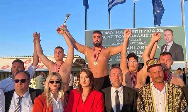 İpsalaspor pehlivanları Yunanistan'dan zaferle döndü