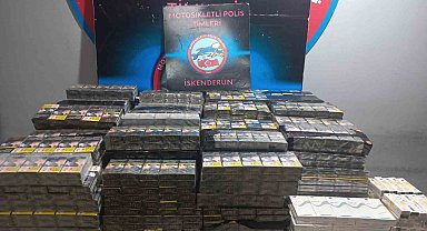 İskenderun'da 2 bin 950 paket kaçağı sigara yakalandı