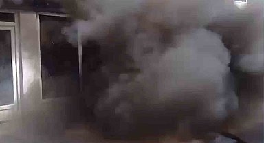 İtfaiye ekipleri yangınla mücadele ederken patlama yaşandı