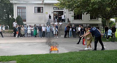 İtfaiyeden yangın anında doğru müdahale eğitimi