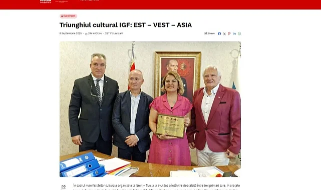İzmit'in kültürel iş birliği Romanya basınında