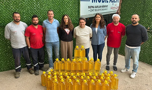 İzmit'te 335 litre yağ Aşevi'ne teslim edildi