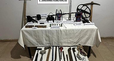 Jandarmadan kaçak kazı yapan şahıslara yönelik operasyon
