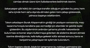 Kadro dışı kalan Caner Erkin'den açıklama
