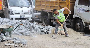 Kağıthane'de yol ve çevre düzenleme çalışmaları devam ediyor