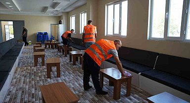 Kahta'daki taziye evlerinde kapsamlı temizlik çalışması başlatıldı