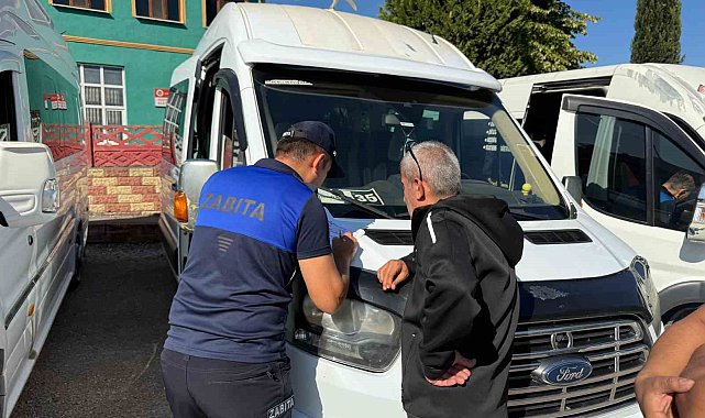Karabük Belediyesinden okul servislerine denetim