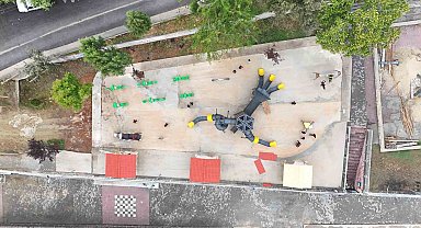 Karabük'te parklar ve spor alanları yenilenmeye devam ediyor