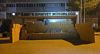 Karaman'da 3 milyon 300 bin adet boş makaron ele geçirildi
