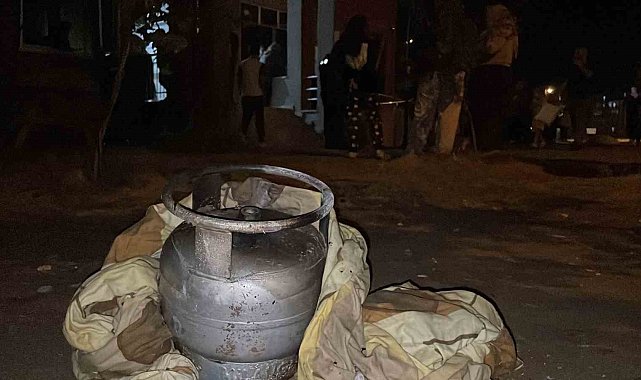 Karaman'da alev topuna dönen piknik tüpü korkuttu
