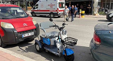 Karaman'da bir kişi yeni aldığı üç tekerlekli bisikletle kaza yaparak yaralandı