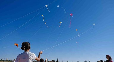 Karaman'da rengarenk uçurtmalar gökyüzünü süsledi