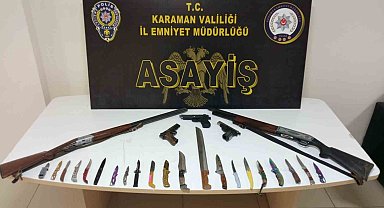 Karaman'da uyuşturucu ve silahlar ele geçirildi: 13 kişi tutuklandı