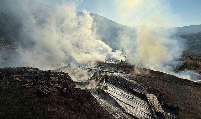 Kastamonu'da çıkan yangında iki ev ve iki samanlık kullanılamaz hale geldi
