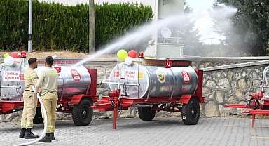 Kastamonu'da yangına hassas köylere 16 su söndürme tankeri dağıtıldı