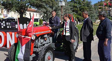 Kastamonulu çiftçi, Gazze'ye destek için traktörünü satışa çıkardı