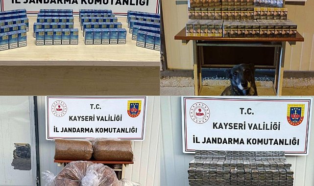 Kayseri'de 2 bin 375 paket kaçak sigara ele geçirildi