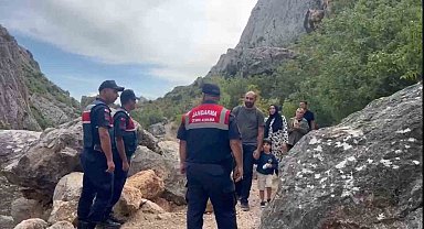 Kazankaya Kanyonu'nda Jandarma ekipleri denetim gerçekleştirdi