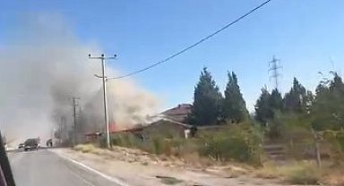 Kereste fabrikasında çıkan yangın paniğe sebep oldu