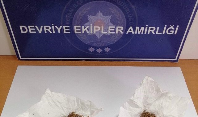 Keşan'da polis tarafından durdurulan şüphelinin üzerinden uyuşturucu ele geçirildi