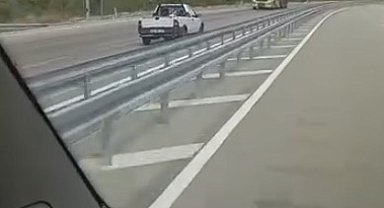 Kilometrelerce yolu ters şeritten gitti