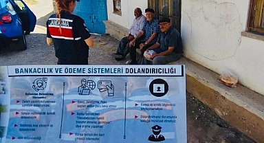 Kırşehir'de jandarma ekipleri dolandırıcılığa karşı vatandaşları bilgilendirdi