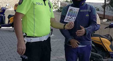 Kırşehir'de motokuryelere bilgilendirme faaliyeti