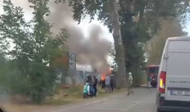 Kocaeli'de hurdalıkta korkutan yangın
