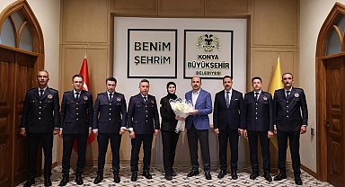 Konya İtfaiyesi'nden Başkan Altay'a ziyaret